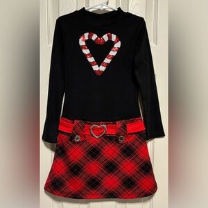 Pink & Violet Girls Buffalo Checked Sequin Christmas Dress size Small